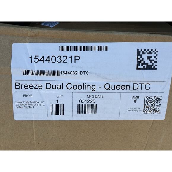Tempur-Pedic Breeze Dual Cooling Pillow Queen – NEW (Open Box) – Factory Sealed - Picture 14 of 14